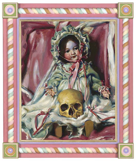 Teresa Oaxaca, Relic, 16x20, oil on ACM Panel with artist designed frame