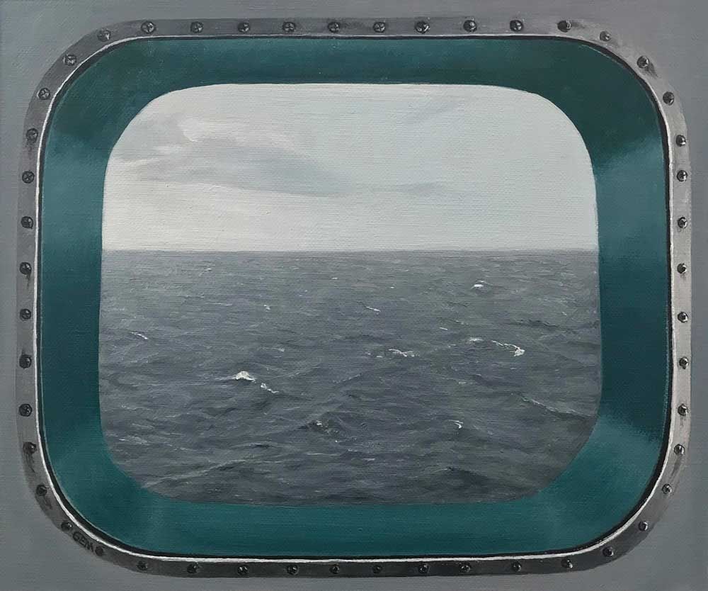  Window to the Sea, 8 x 9.5 inches, oil on linen panel