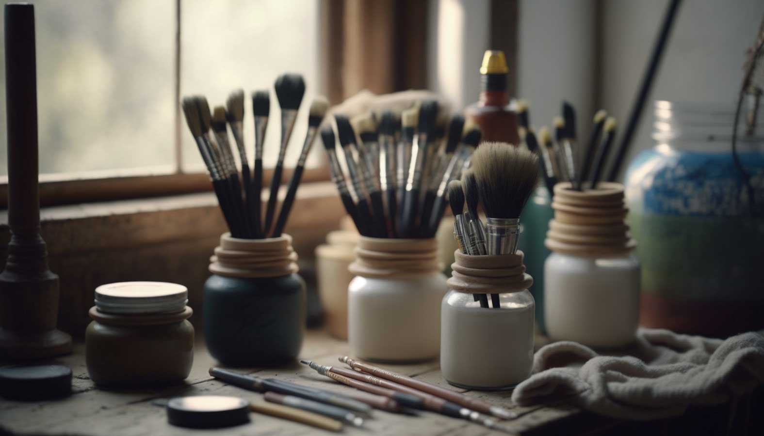 Artist Brushes and Painting Tools