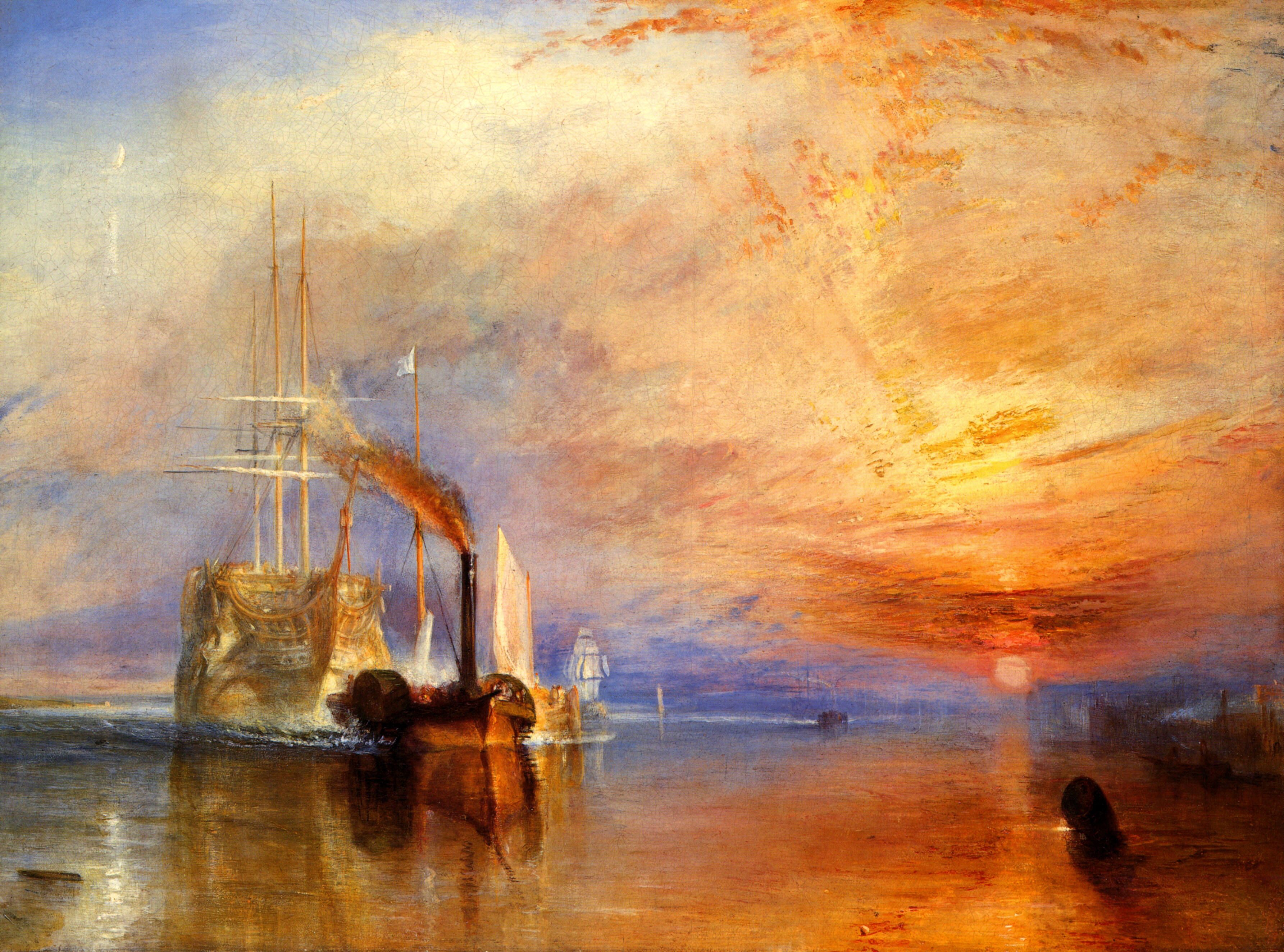 JMW Turner, The Fighting Temeraire Tugged to her last berth to be broke up